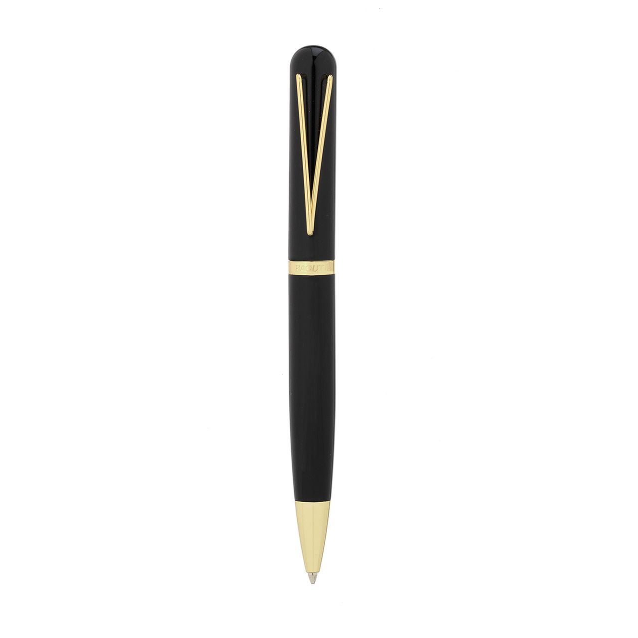 PENNA SFERA NERA FINITURE ORO